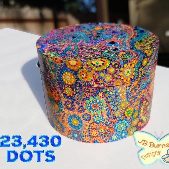 Dot MicroArt Jewelry Box, 23,430 Dots: Abstract "Libra Constellation" - Picture 1 of 10